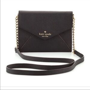 Kate Spade Black Crossbody with Gold Chain